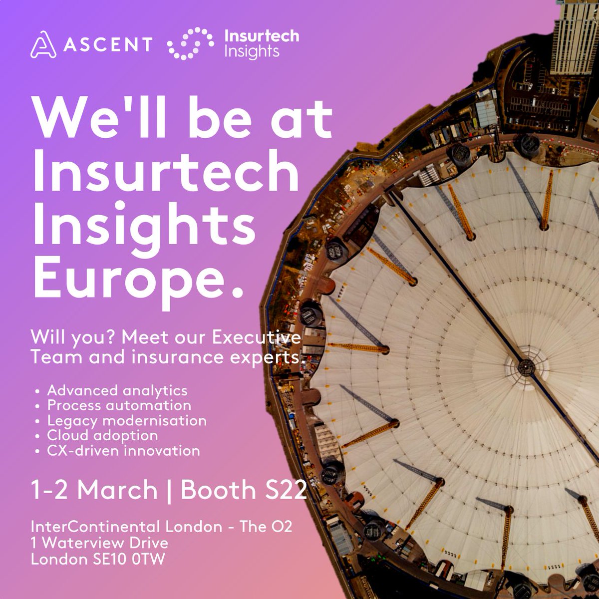 T-20 to #InsurtechInsights Europe 2023, the countdown is on. If you'd like to discuss your projects with the team that's delivered cutting edge, scalable solutions for the world's top 3 reinsurers, you can find us at Booth S22. Why not book a meeting? hubs.li/Q01BSwBJ0