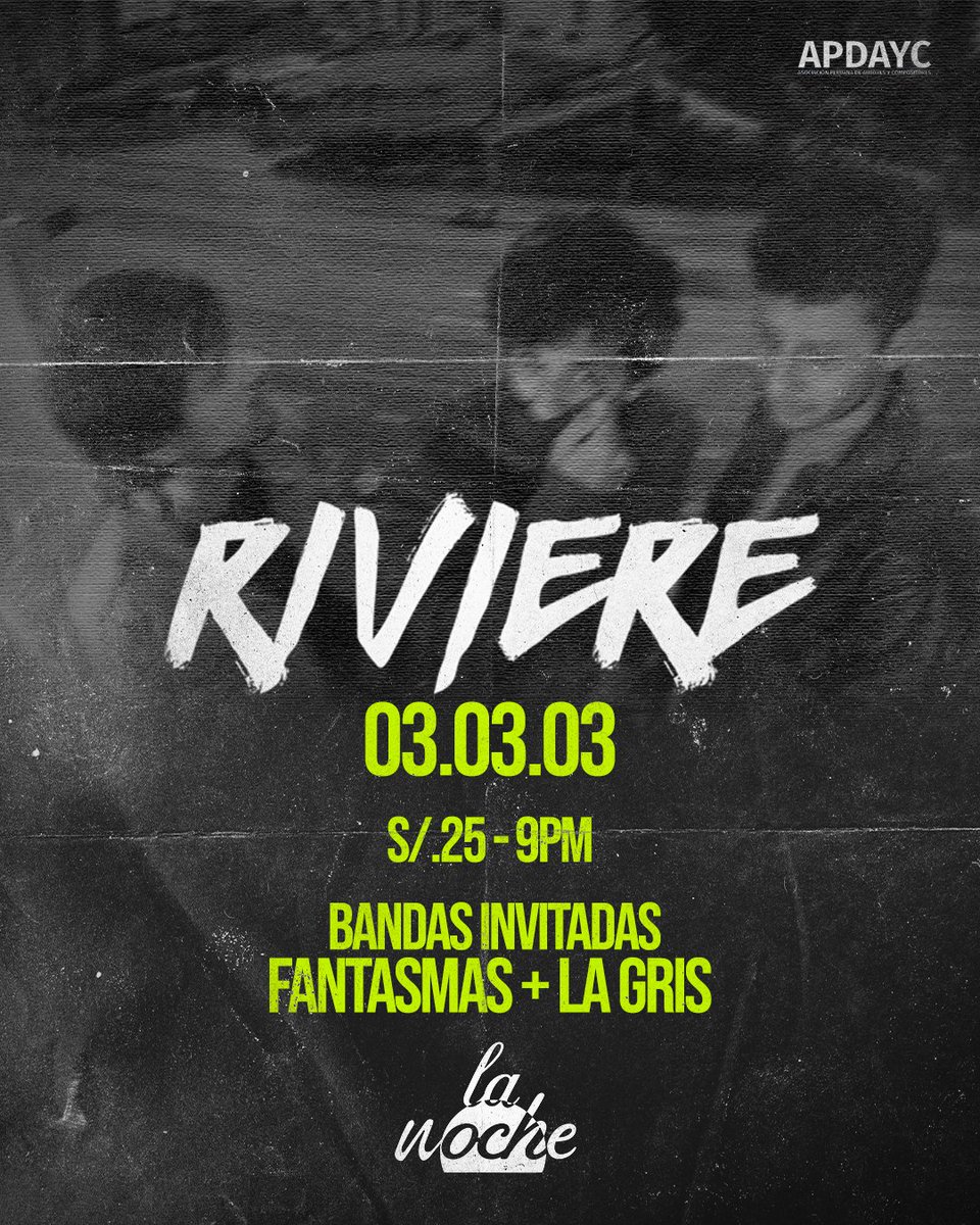 Volvemos a <a href="/lanoche/">La Noche de Barranco</a>!
Queremos celebrar que es viernes junto a todos ustedes, además del cumpleaños de David.

Tendremos show extenso y a nuestros amigos de #Fantasmas y #LaGris, dos bandazas para armar la fiesta 🎉

VIERNES 03 DE MARZO
9 PM
S/. 25

🎫 Entradas por Yape y Plin.
