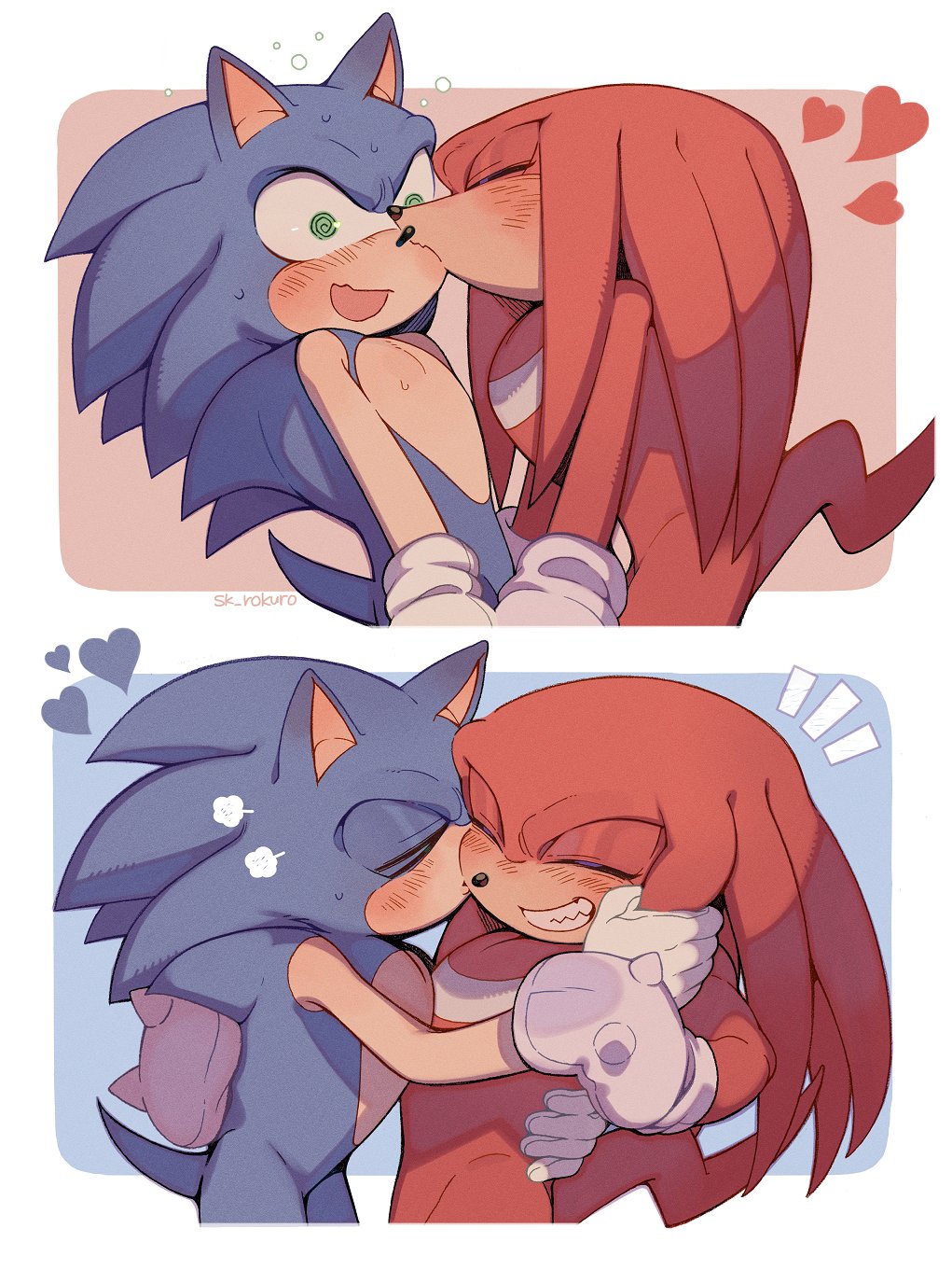 ろくろ/rokuro💙❤️✨ na platformě X: „super/hyper/dark sonic & knuckles #sonknux   / X