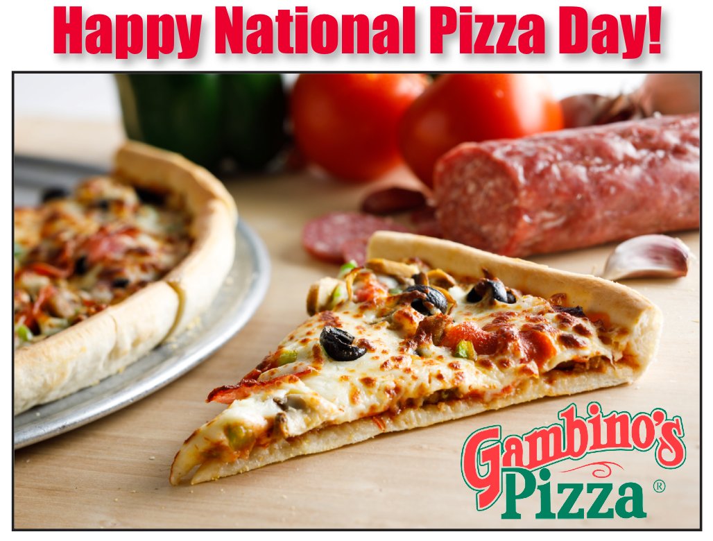 Time to celebrate National Pizza Day with everyone's favorite pizza place - Gambino's Pizza!

Let's get this party started!