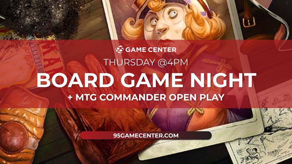 95gamecenter's tweet photo. https://t.co/PliEOMzXOw
Screens down, boards up!
It's Board Game Day here at 95 Gamecenter! Try our free demos, and enjoy a crisp 20% discount on all board games, all day long!
EDH players, we want to see your 100 card decks! Join us for some mulitplayer fun!
#95gamecenter #95mtg https://t.co/UlFZOALO0h