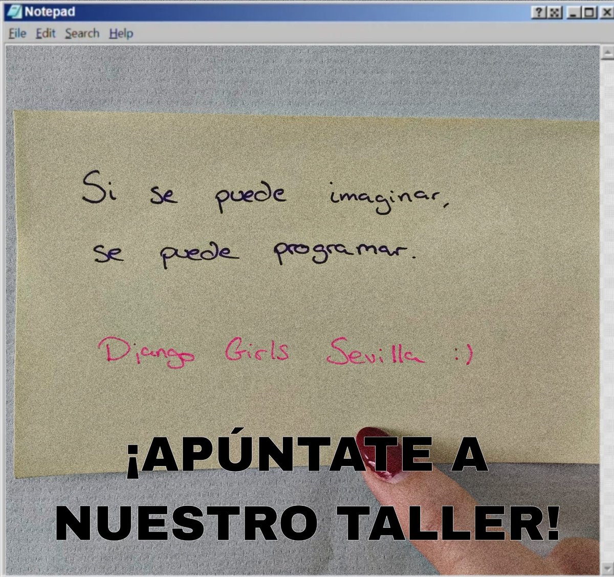 ¿Alguna vez te ha picado el gusanillo de aprender programación, o simplemente te consideras una chica curiosa? 🖱️¡¡Las DjangoGirls de Sevilla te echamos una mano!! 👩‍💻 Pásate por djangogirls.org/es/sevilla/