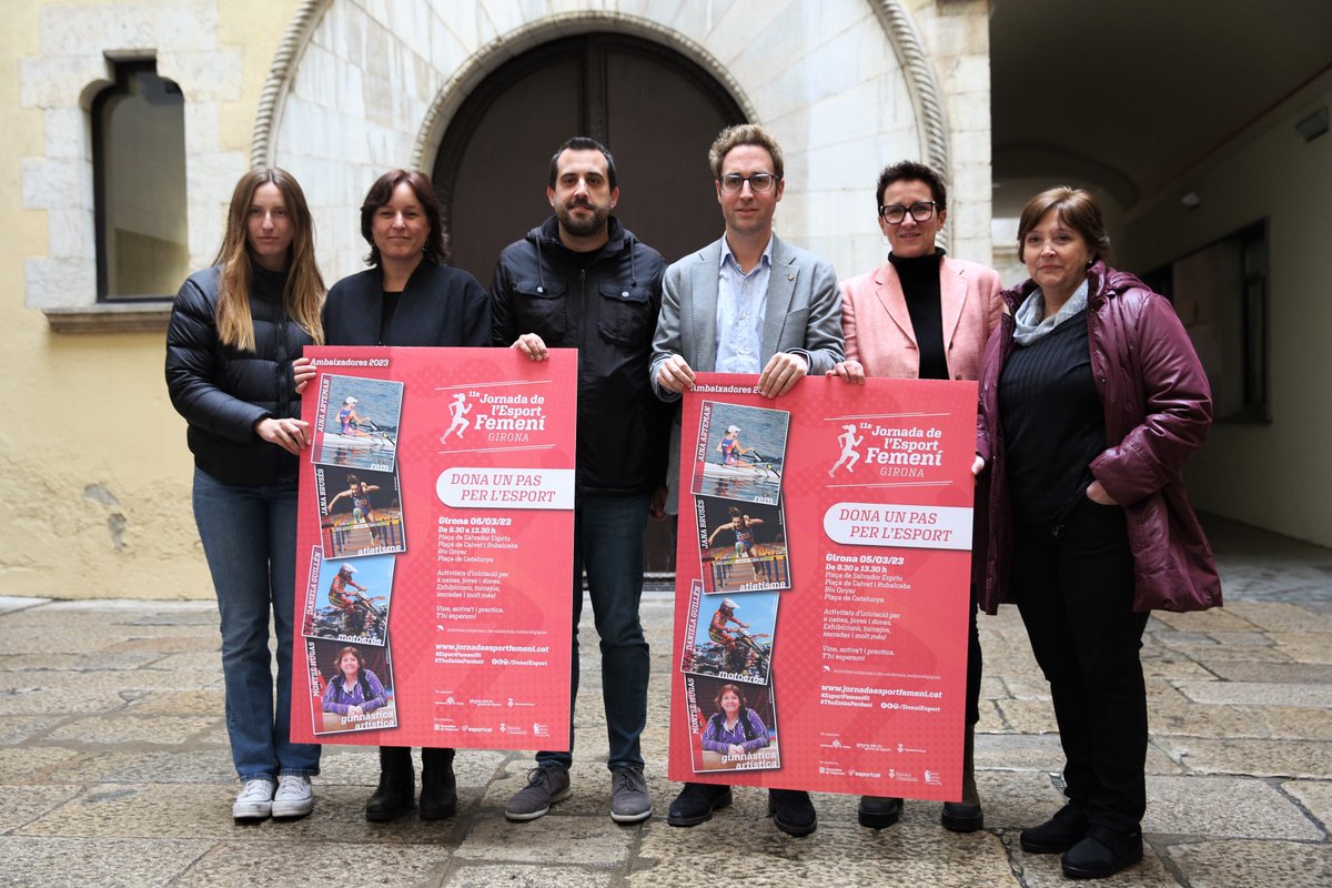 🚣‍♀️🏃‍♀️ Consulta tota la info sobre l’11a Jornada de l’Esport Femení que es farà al mes de març: Aina Arteman (rem), Montse Hugas (exentrenadora de gimnàstica artística), Jana Brusés (atletisme) i Daniela Guillén (motocròs) són les ambaixadores d’enguany 👉 web.girona.cat/noticies?id=11…
