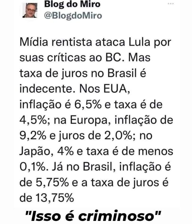 kaweiki's tweet photo. ISSO É INDECENTE = BANCO CENTRAL INDEPENDENTE (DE QUEM?) https://t.co/4Lr7CXrPpl