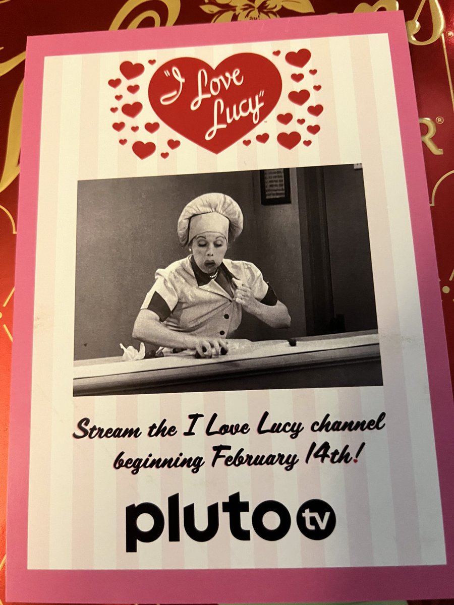 rickyvalero_'s tweet image. Shout out to my friends at @PlutoTV for the amazing box of chocolate in celebration of I LOVE LUCY coming to Pluto TV on Valentine's Day! I can't wait to binge-watch my all-time favorite TV show!