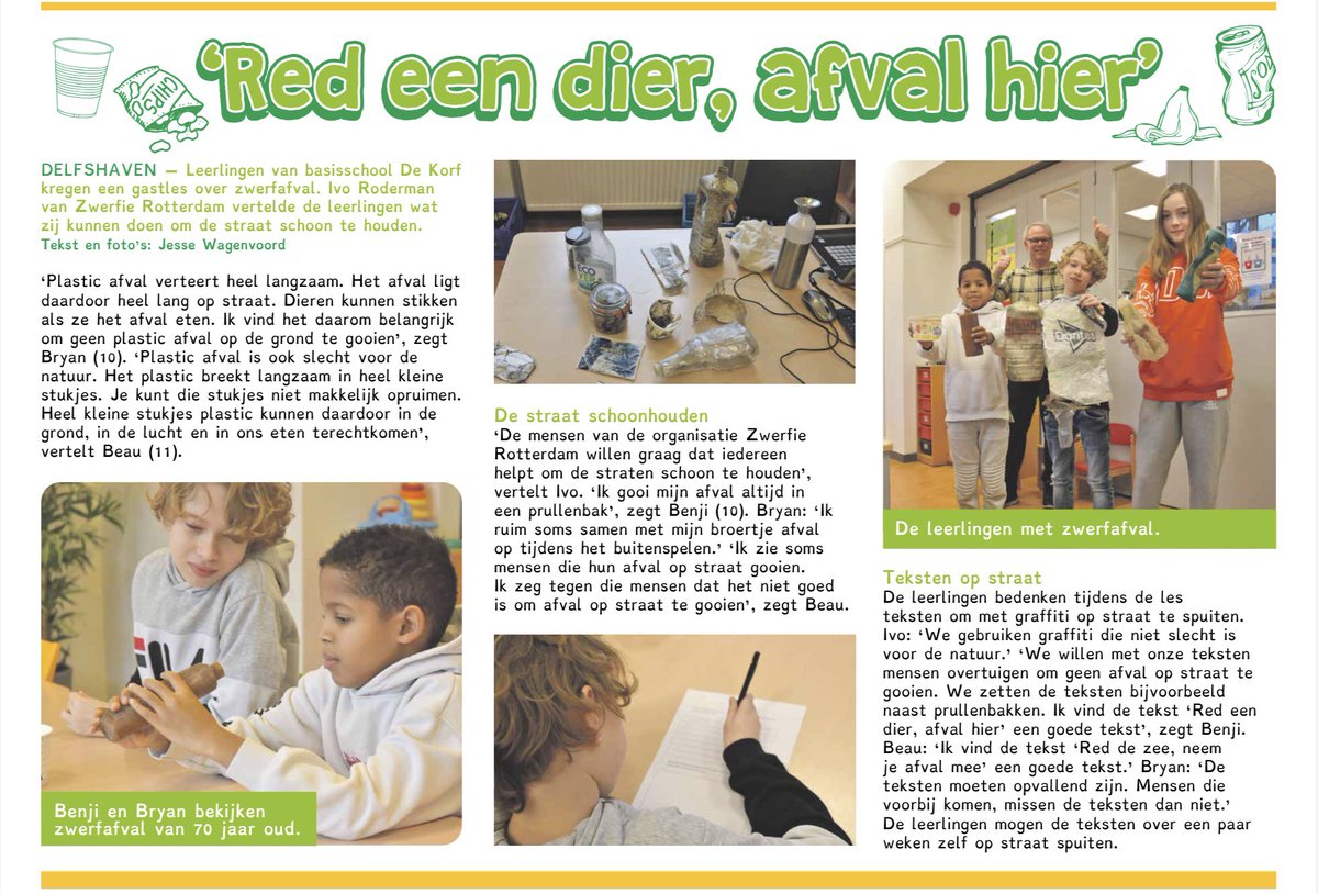 zwerfieRdam's tweet photo. Leuk artikel in de Rotterdamse kinderkrant #Jong010! https://t.co/zJVc9ZqGp7