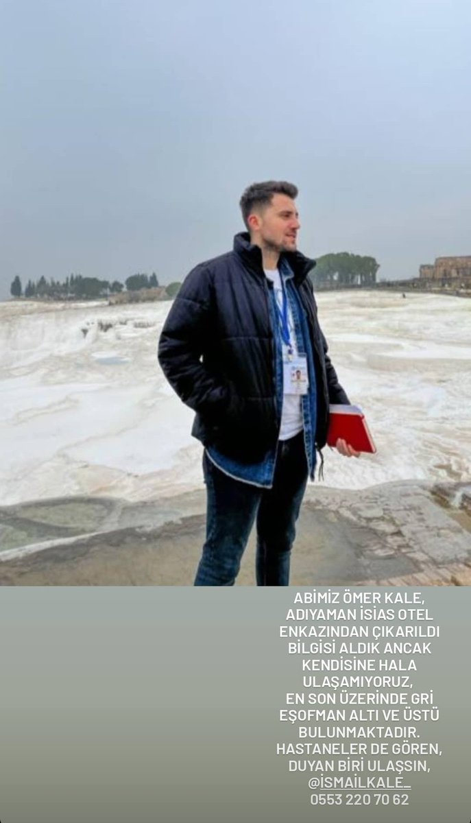 seymaabaysal's tweet photo. #kahta #adıyaman #DEPREM #isiasotel @BabalaTv @OguzhanUgur @Ahbap_Adiyaman @ahbap @haluklevent

ÖMER KALE,
HASTANELER DE OLABİLİR,
LÜTFEN YAYALIM, LÜTFEN. https://t.co/CR5i3qdANq