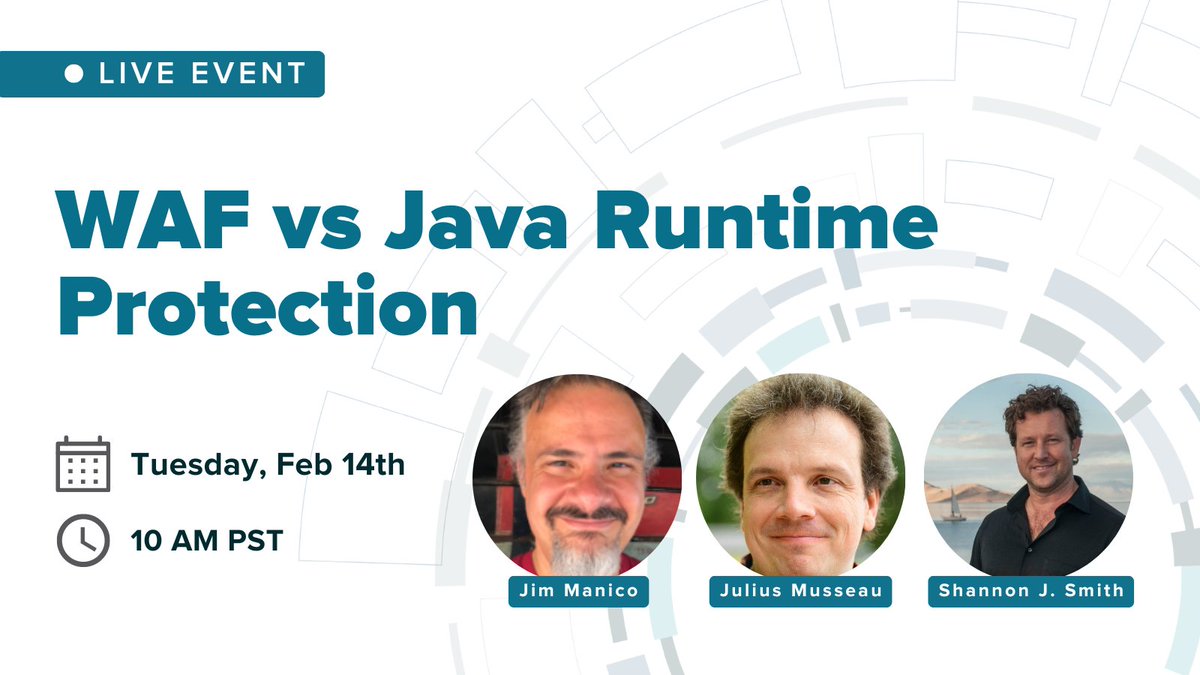 Are you ready to take your defense against supply chain attacks to the next level? Join @manicode, @JavaJulius & @shannonjsmith tomorrow for this exciting webinar on WAF & Runtime Protection! 
Register: mergebase.com/waf-vs-java-ru…
#waf #runtimeprotection #softwaresupplychain