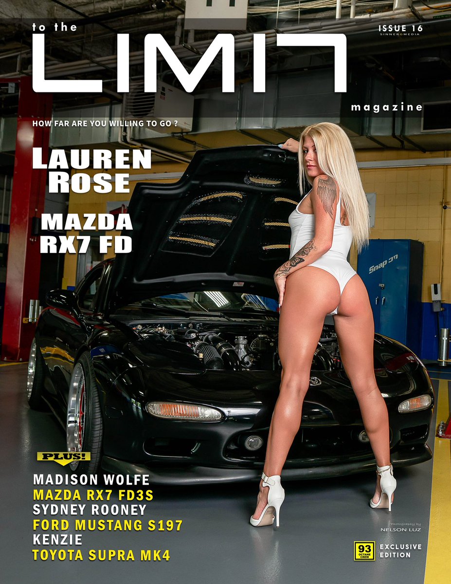 NelsonLuzPhoto's tweet photo. Sixteenth issue of To The LIMIT Magazine is Now Avaialable!!

Models:
Lauren Rose @laurennn_roseee_
Sydney Rooney @_sydneyrooney14
Kenzie @kiingkenziie
Madison Wolfe

94 RX7 FD
97 Supra MKIV
Paul @endopauly1 

93 RX7 FD
07 Mustang
Nelson @Count123123 https://t.co/FvARfko18Q