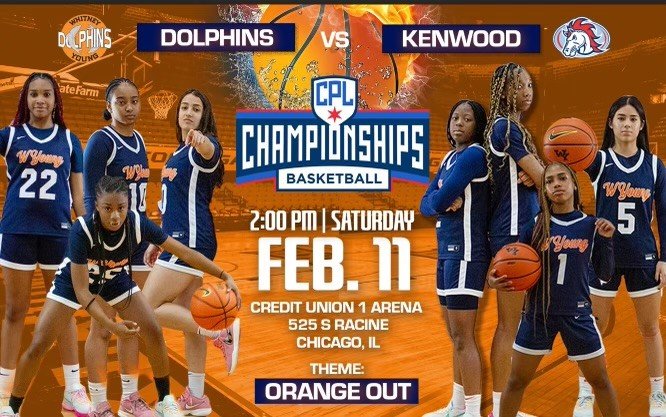 The stage is Set the defending cps champions Lady Dolphins take on Kenwood for the city championship it's a orange come and support!!!! #letsgoDolphins🐬