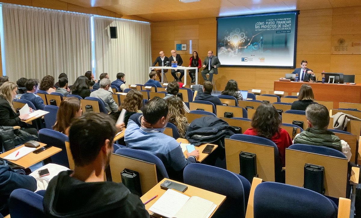 ibv_org's tweet photo. Más de 130 empresas han podido conocer cómo pueden financiar sus proyectos de I+D+i en la 11ª edición del taller organizado en IBV.

Han participado @asociacionCVIDA @GVAivace @GVAavi @CDTI_innovacion @EIT_Health_es @Surgival @rx_longevity @GogoaRobots @Fivecomm5G @Redit_es https://t.co/TdGpiYFeAO