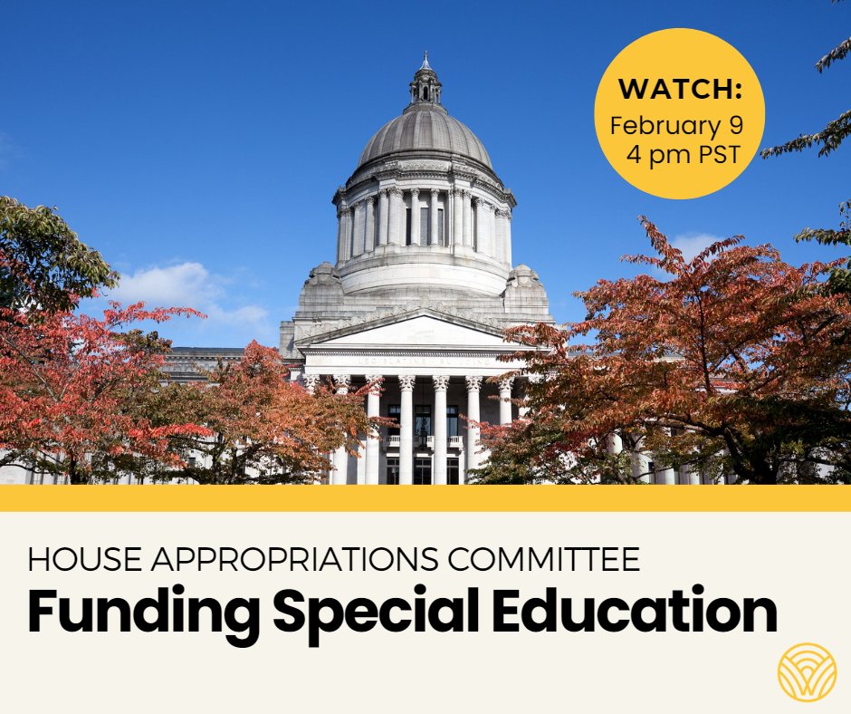 Our agency request bill for Special Education funding (HB 1436) is being heard in the House this afternoon! 

Tune in: ow.ly/JIve50MMBa5

Learn more about OSPI's legislative priorities: ow.ly/HaTa50MMB9y

#WAedu #WAleg