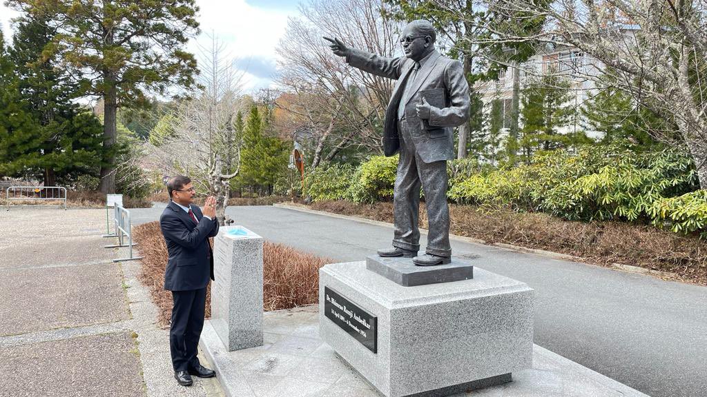 IAmAarav8's tweet image. Dr. Bhimrao Ambedkar's statue in Koyasan University of Japan 🇯🇵
Jai Bhim! 💙