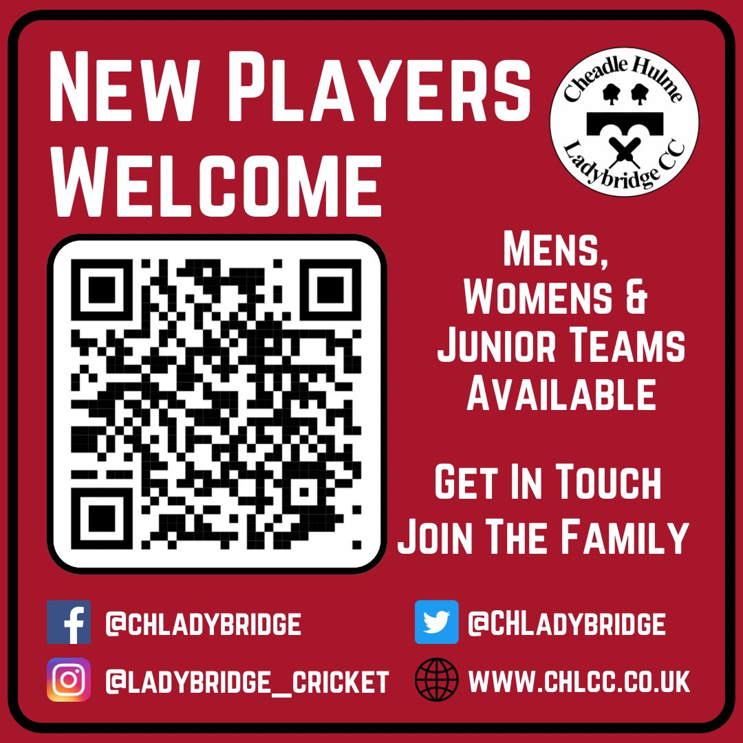 🏏Get Into Cricket🏏

CHLCC are looking for new players, come and join a friendly and ambitious club 🙌

All ages and abilities welcome.

For more info on nets and how to get involved, follow the link in our bio ✌️

#upthebridge #bridgearmy

#cheadlehulme #cricket #stockport