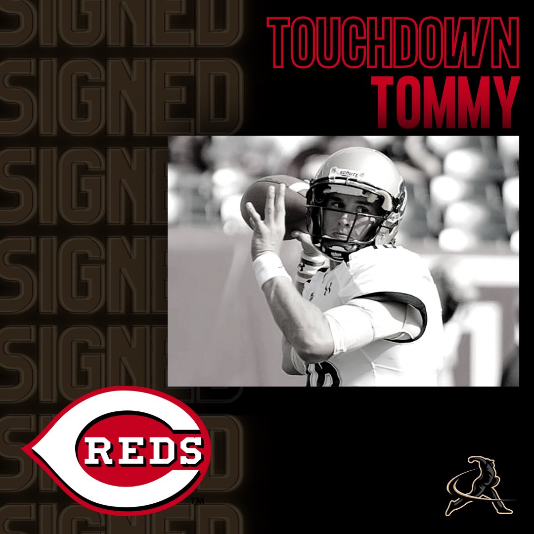 Touchdown Tommy (@teveld) is taking his talents to the @Reds ‼️🏈 PC: @T_Zombro24 #TreadFam