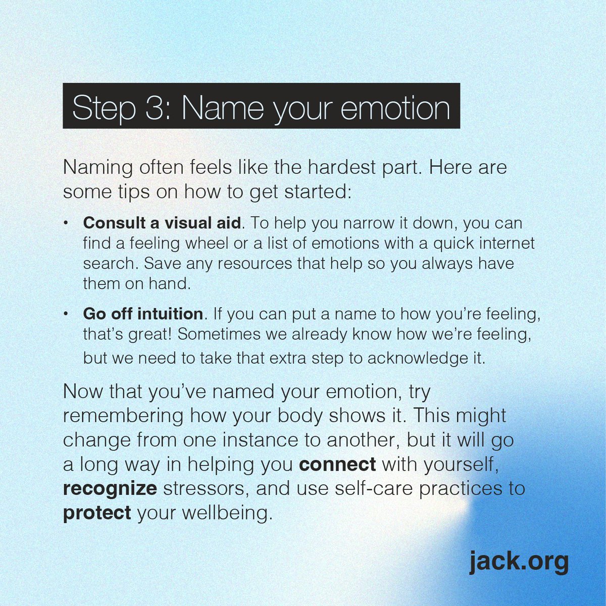 Naming our emotions in the moment isn’t always easy to do, but it can go a long way in helping us improve our mental health. We're here with a few tips to help you connect with yourself and build a self-care routine that can stay with you even past #SelfCareMonth2023.