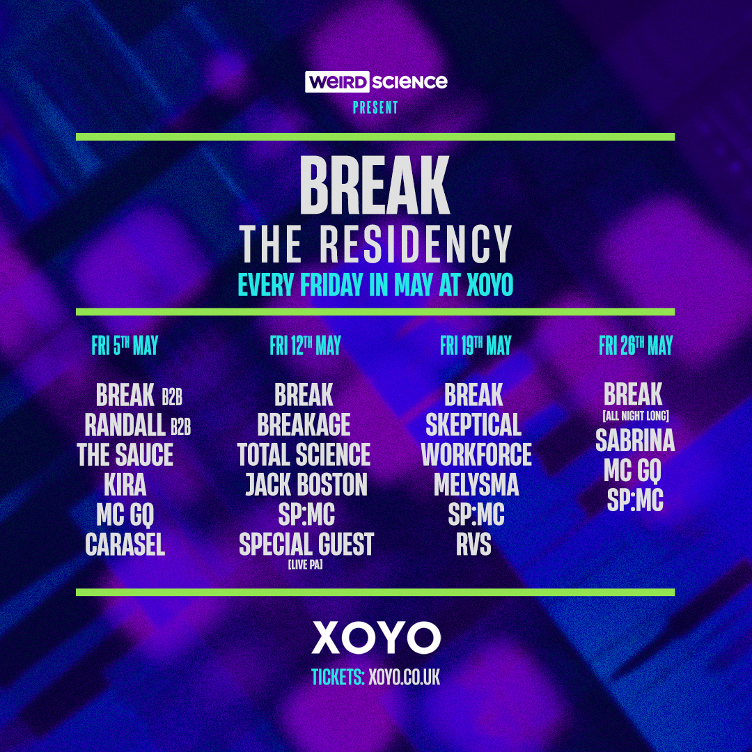 Break: The Residency | Every Friday in May! Tickets will be available Friday via: bit.ly/3ROzGIx DJ Break is joined by a MEGA lineup to keep you dancing all through May 🫶 See you down the front 🤝