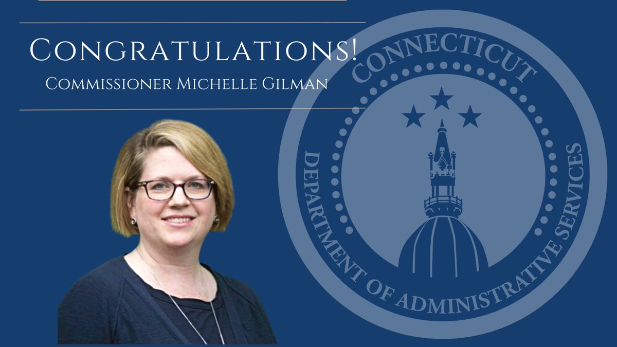 ConnDAS's tweet photo. Today, Michelle Gilman was reconfirmed by the State House of Reps as Commissioner of DAS.

Under Commissioner Gilman’s leadership, DAS will deliver impactful, cost-effective, and efficient services to make Connecticut a model for the nation.

Congrats Commissioner Gilman! 🎉 https://t.co/IsVnH5Fpu7