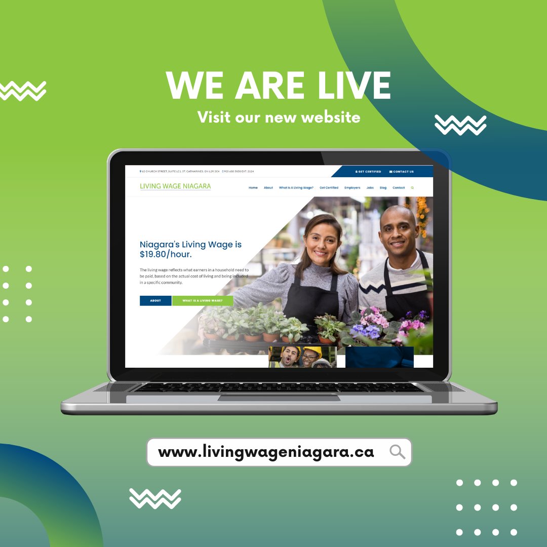 livingwagenr's tweet photo. WE ARE NOW LIVE! Please visit our website to see a list of our certified living wage employers, find jobs, and learn more about Living Wage Niagara.

https://t.co/iY8KMJ9frh https://t.co/X8ax8FAWpW