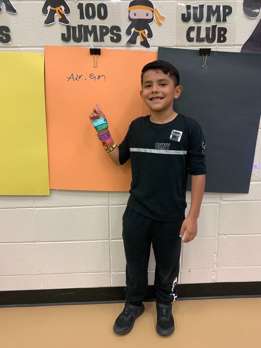 RLSStars's tweet image. Congratulations to Adrian R. who is a Stevenson Primary Jump Rope Ninja!  100 jumps in a row for this young man in P.E. class puts him on the wall of honor!