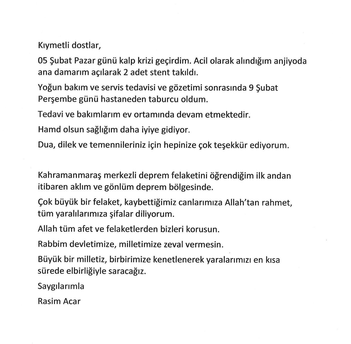 rasimacar's tweet photo. Kıymetli dostlar, https://t.co/0BaAbFyrqQ