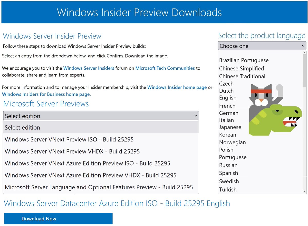 WZorNET's tweet image. ✌️😹Microsoft rolls out NEW #ISO and #VHDX images Windows Server vNext #LTSC / Windows Server Datacenter Azure Edition + #LOF 🏗️#InsiderPreviewBuild /25295.1000.rs_prerelease.230203-1346/ this files is NOW available for download on #ServerInsiderProgram👨‍💻👉microsoft.com/en-us/software…