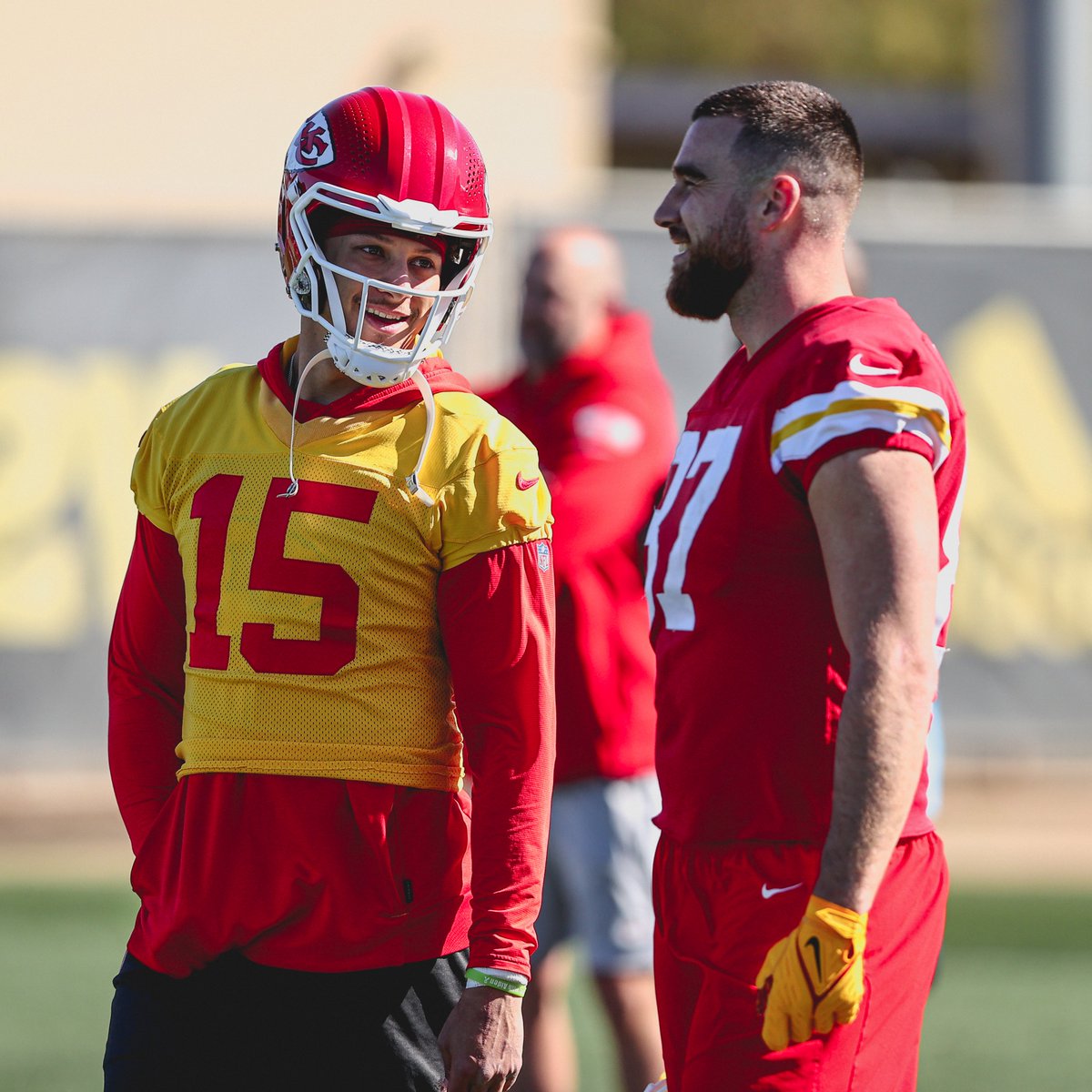 Chiefs's tweet photo. Grateful for these two 🥰

@PatrickMahomes x @TKelce https://t.co/xpj5u63nOt