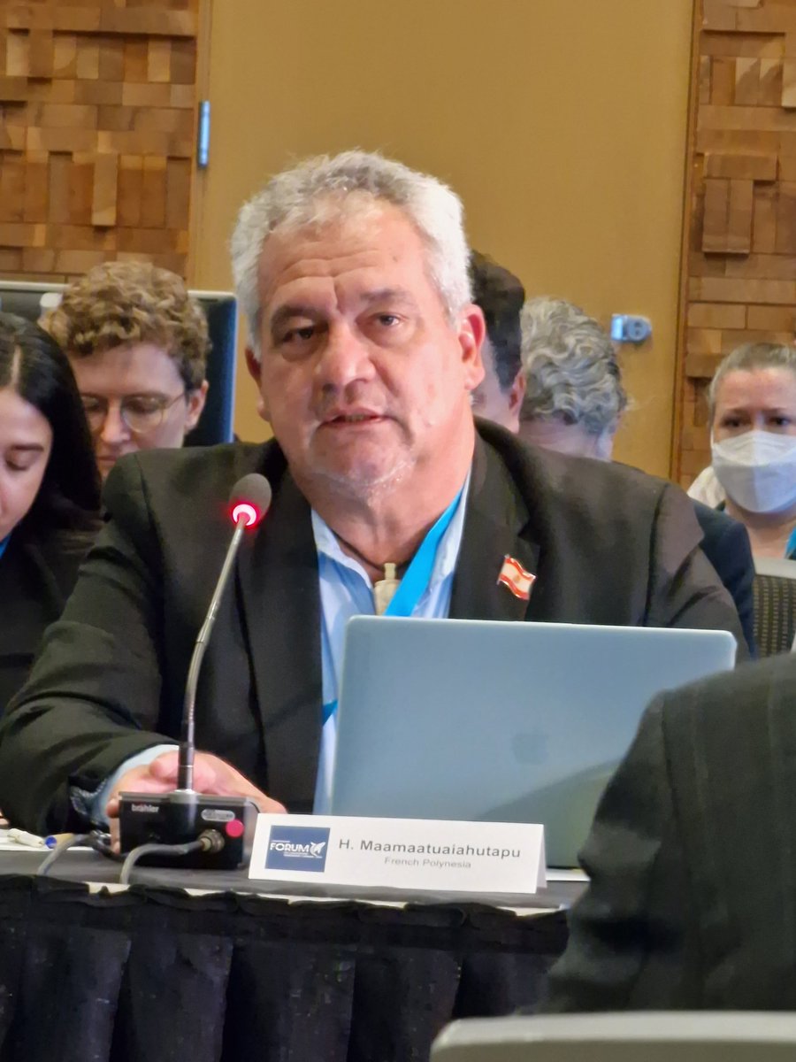 #FrenchPolynesia, through the voice of Heremoana Maamaatuaiahutapu, Minister of Culture and the Environment, is proposing to close the #HighSeas to #fishing and #DeepSeaMining, starting with the #Pacific. #IMPAC5