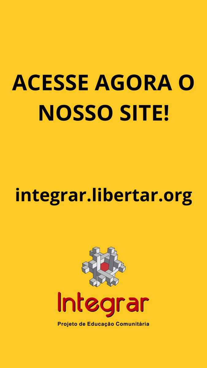 integrar.libertar.org 👇🏿

#Cursinho
#EducacaoPopular
#PreUniversitario
#Florianopolis