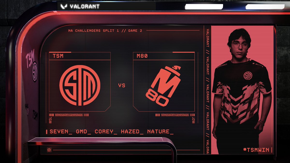 tsmreport's tweet photo. [#TSMVALORANT] - THE MATCH OF THE WEEK IS HERE

We look to start our Challengers run 2-0 as the squad takes on M80 starting NOW! #TSMWIN

📺 https://t.co/NTLUlCUsoF https://t.co/QGyiuaWy21