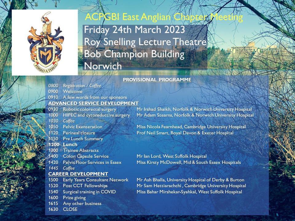 6 weeks to go - last chance to submit abstracts (and book your study leave!). DM for details if you haven’t received the email - CPD points applied for