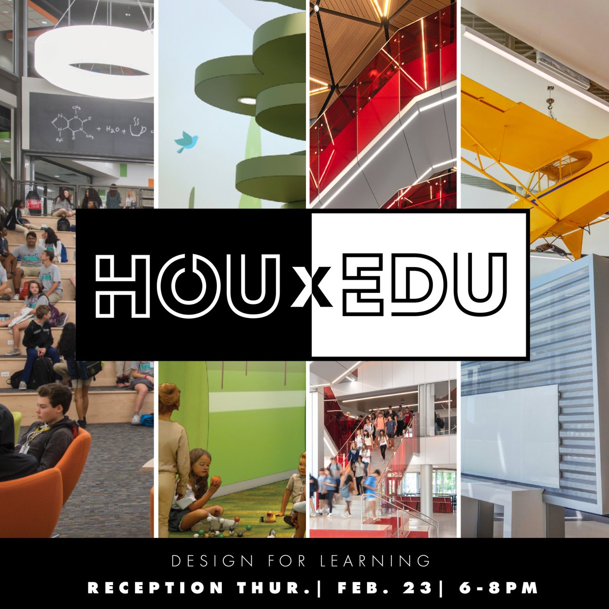 Join VLK Architects for the HOUxEDU Design for Learning Opening Reception Thursday, February 23rd from 6-8 p.m. Tickets can be purchased at aiahouston.org/v/event-detail… #VLKArchitects