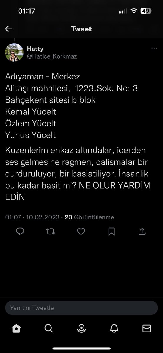 zehranurates's tweet photo. @ProfDemirtas Arkadaşımın kuzenleri ve kaç gündür paylaşımda bulunuyor. Lütfen destek olun, lütfen, lütfen https://t.co/7leqY4d3Kb