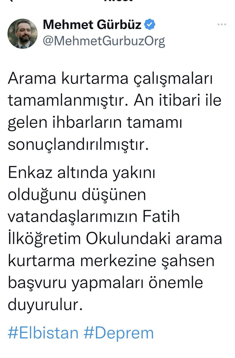 cemseymen's tweet photo. Belediye Başkanı ‘ihbarlar bitti, arama kurtarma çalışmaları tamamdır’ diye twit atar mı. Aklımı kaçırmak üzereyim. 
Offf. 
Neyse silmiş paylaşımını. 
Aklın yolu bir. 
Gece gece kan beynime sıçradı. 
Bir tek can bile kıymetli. 
Allah aşkına işinizi yapın başkan.
Devam.Devam.Devam https://t.co/VMrfU2beWd
