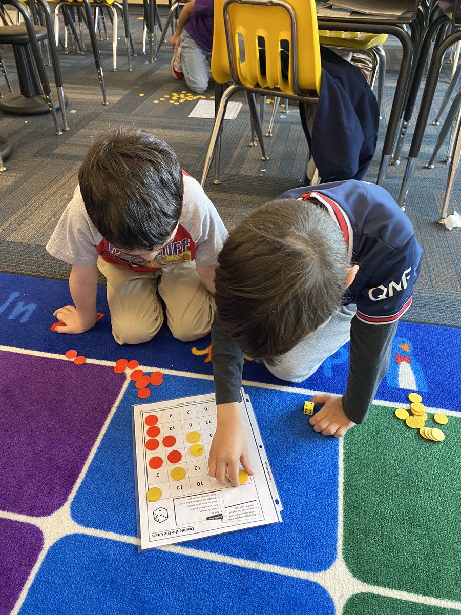 Practicing doubles facts is more fun with friends 🤩 #connect <a href="/MiniCougars/">MiniCougars</a>