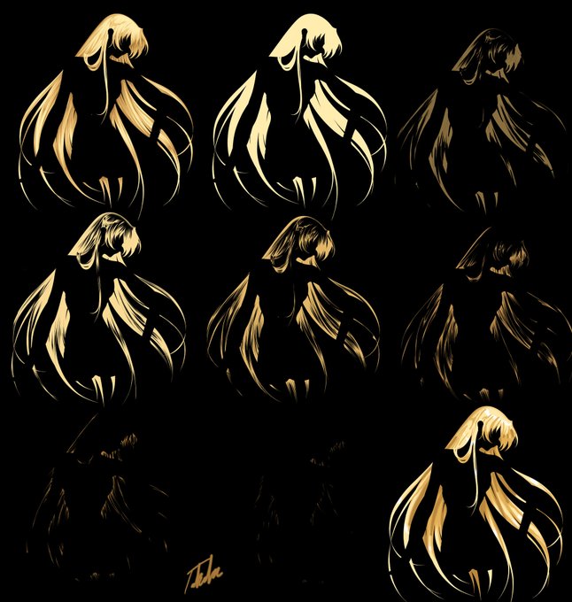 自分の神経質さが良く分かる髪の塗り。
この左のシャロンの絵、髪の影が基本6段もパスで描かれてる。
多分1万以上はパスをポチポチ打ってるかも…😑
絵を描くには根気が必要…😣
ちなみにフォトショのパスとは右のように線と線を繋いだり出来るツールで形状を自由に変えられて色んな使い方が出来る。 