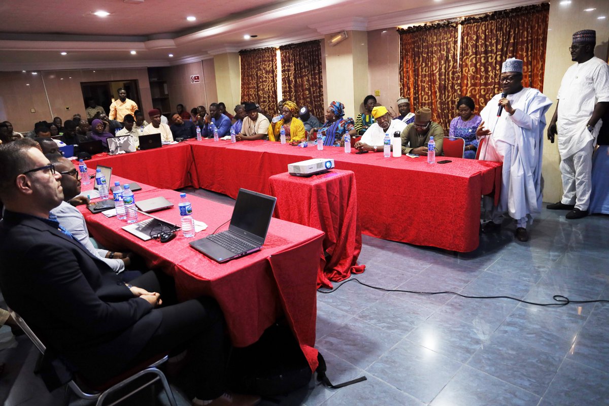 natpopcom's tweet photo. Today, the Chairman of NPC, Hon Nasir Isa Kwarra, paid an assessment visit to the training workshop organized by Grid 3 and other technical partners for the NPC Staff on Enumeration Area Effort Metrics Tools and Population Estimation Count towards the 2023 Census at Wuse 2, Abuja https://t.co/8foVPsjUHy