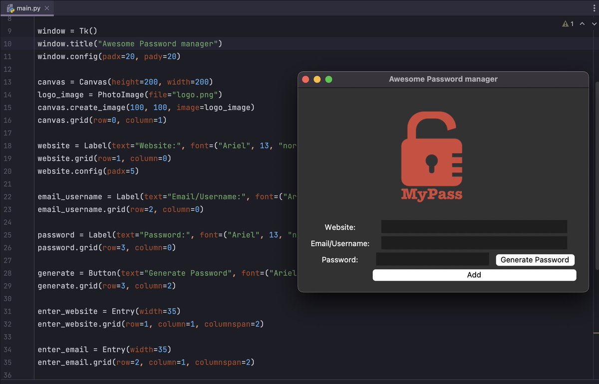 godwin_michael1's tweet image. #100DaysOfCode 

Day 43: I coded out some canvas details for my password manager program using #tkinter 🔒

#Python #Linux #AWS #CyberSecurityAwareness #cybersecurity #cloudsecurity