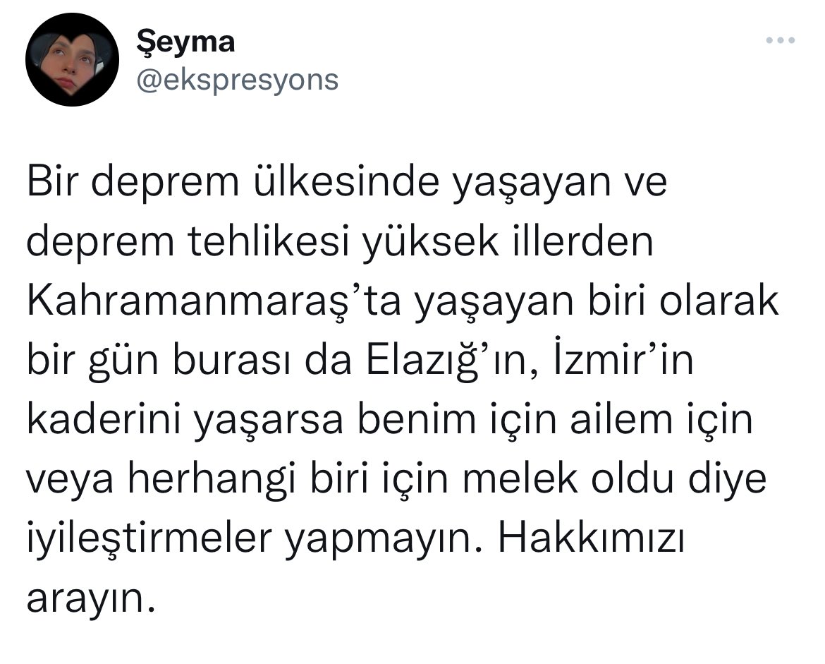 oencueonoencu's tweet photo. Çok ama çok üzgünüm. 2,5 yıl önce “deprem nedeniyle hayatımı kaybedersem ‘hakkımı arayın’ diyen Şeyma’nın, 2 saat önce cansız bedenine ulaşıldı. Çok ama çok üzgünüm. Sana söz, senim ve her canın hakkını sonuna kadar arayacağız, hesap soracağız. https://t.co/1JCi1y56Gm
