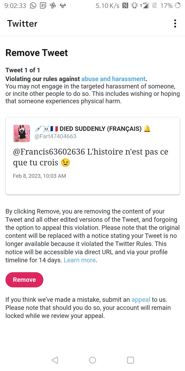 DiedSuddenlyFR's tweet photo. Bonsoir les amis 🚨🚨🚨

COUP DE GUEULE CONTRE #TWHITLER POUR M'AVOIR BANNIE PENDANT 12H POUR LA RAISON SUIVANTE INJUSTIFIÉE AU POSSIBLE...JE VOUS LAISSE ADMIRER LE CHEF D'OEUVRE 👇🤡

Donc les followers de  @Francis63602636 je vous conseille de vous méfier de ce compte collabo ! https://t.co/vqWShOXR08