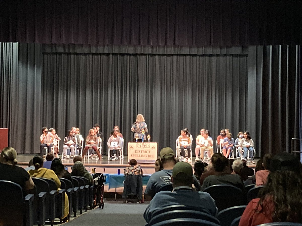 wbwickertigers's tweet photo. C-H-E-E-R-I-N-G (cheering) is what we are doing for our school winners as they compete in the district spelling bee. https://t.co/9xRJMu0Ahn