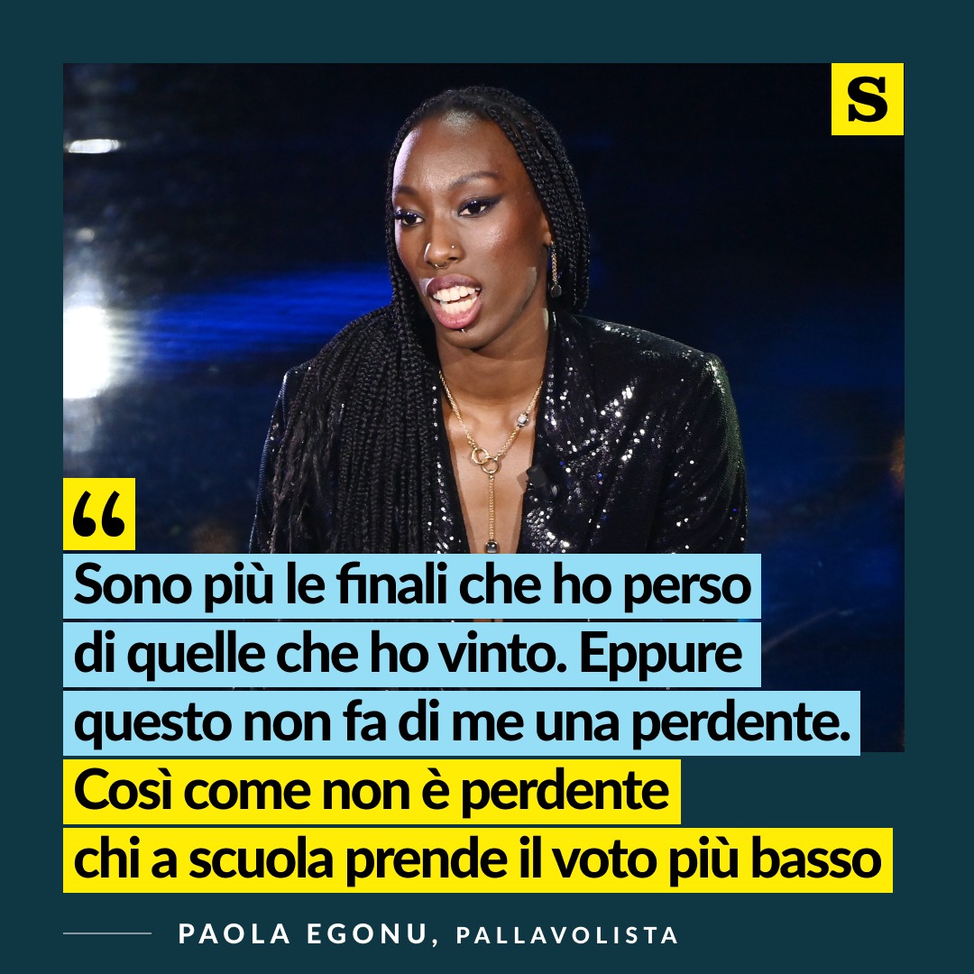 LaStampa's tweet photo. Vi è piaciuto il discorso di Paola #Egonu? #Sanremo2023 https://t.co/ptXOC9f1bj