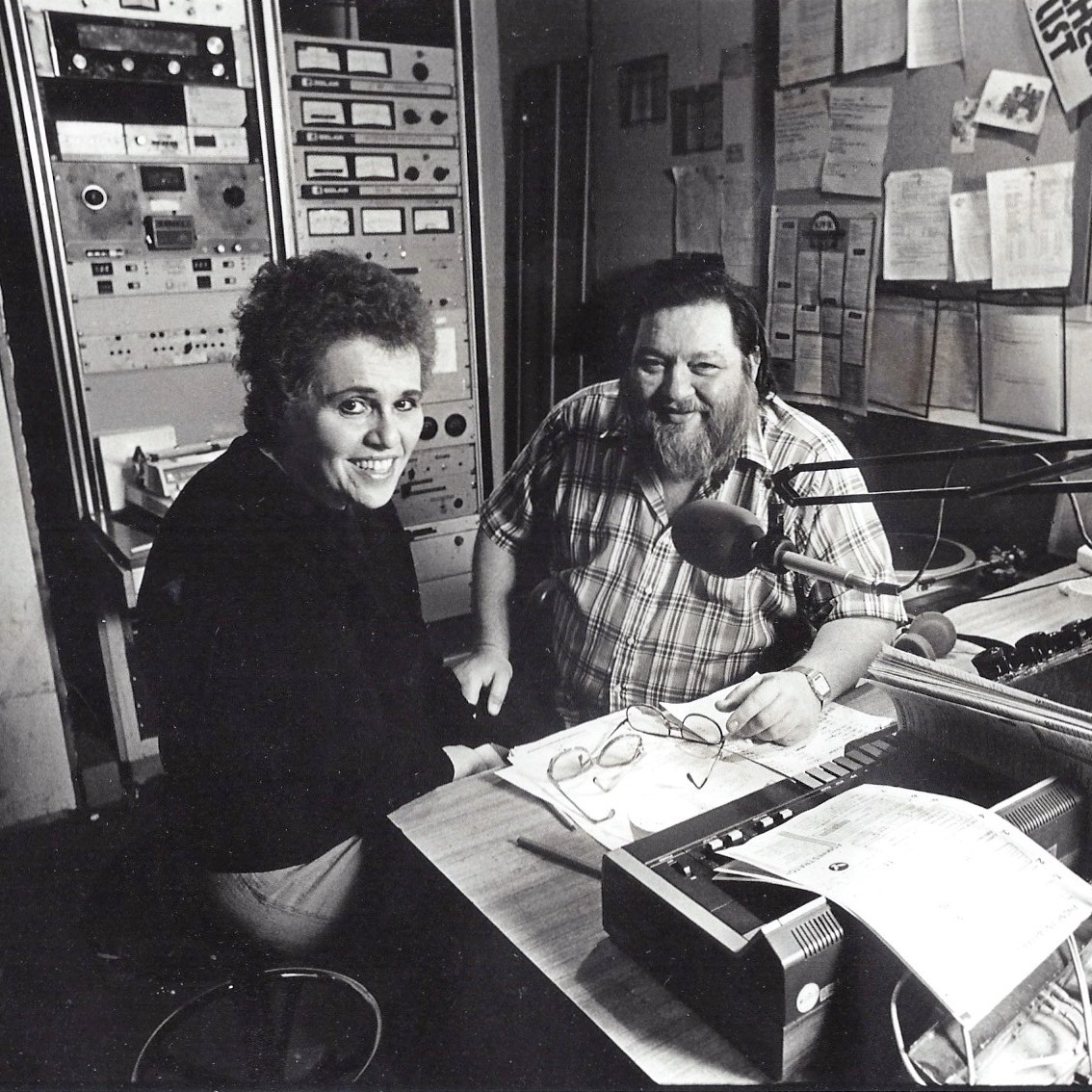The late founders of the FolkScene radio program on KPFK Pacifica Radio, Howard & Roz Larman, 1980.  Thanks to Howard and Roz I got to meet Joan Baez, Merle Travis, John Hartford and countless other amazing and legendary performers.  Show is still on the air, with Jr. in charge!