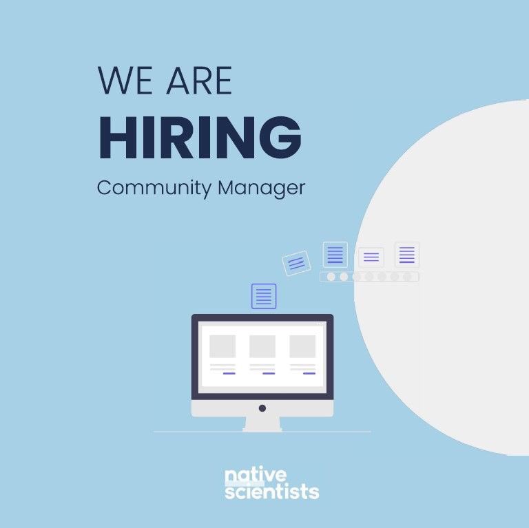 NativeScientis1's tweet photo. Two open positions. One to lead communications and development work, and another one to manage our community. Do you want to be the newest member of our team? Check the open positions section of our website: https://t.co/LhV4MhAF94
#NativeCareers #hiring #jobsearch https://t.co/0roYg78WC6