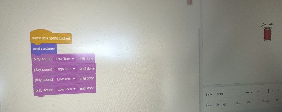 Whitchurch1's tweet photo. Y3 were using scratch to program sprites to play tunes when clicked and be animated with costume changes as they played. #wpscomputing #wpsmusic https://t.co/Kwz45I6K0D
