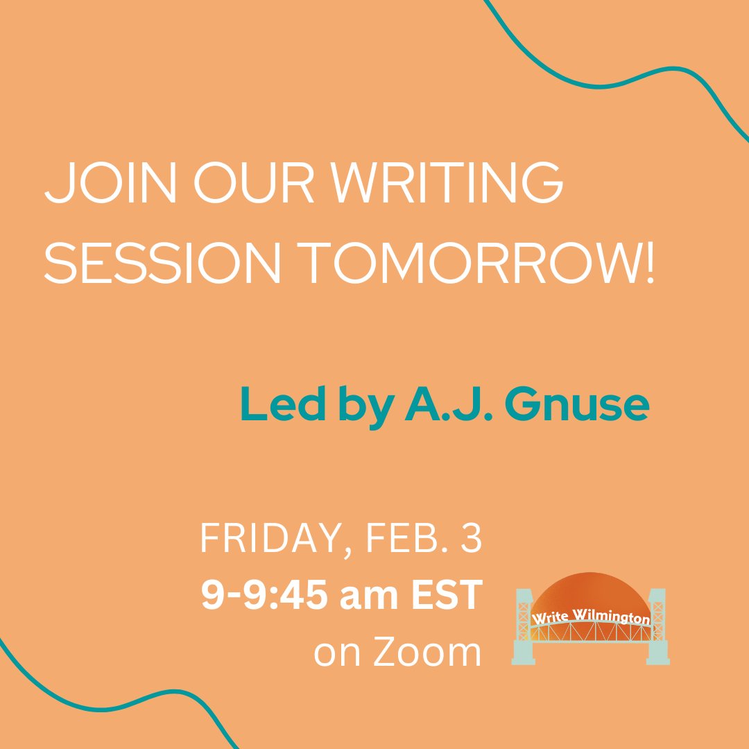 We're giving you a reason to dedicate your Friday mornings to writing (just a brief and lovely 45 mins)🙃 Join us tomorrow morning, when we'll be led be @ajgnuse! @sayan10e @UNCWCRW @m__blackman