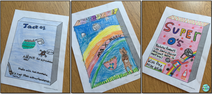 A great idea to incorporate media literacy! Students create cereal boxes where they think critically about the elements of media and incorporating it into their own piece. I think it would be fun to have the students bring an empty cereal box from home!  <a href="/PJLanguageArts/">PJ Language Arts Methodology UWindsor</a>