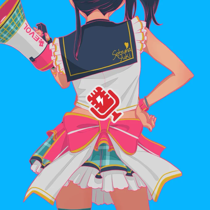 LIKE IT! LOVE IT! のCDジャケット風イラストとかニジガクのスニーカー本作ってたみたいです。2年前なのか…… #みなさん2年前の今頃はどんな絵描いてましたか 