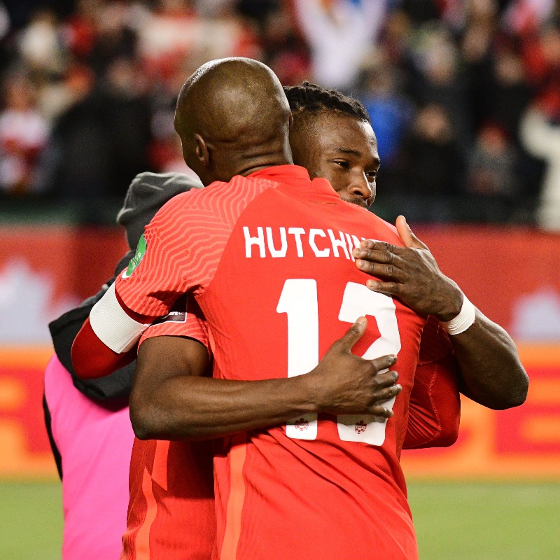 CanadaSoccerEN's tweet photo. Canadian footballers Samuel Adekugbe and Atiba Hutchinson have partnered to help Red Cross in their delivery of emergency relief to those that have been affected by the earthquakes in Turkey and Syria.

Donations can be made through to @redcrosscanada below.