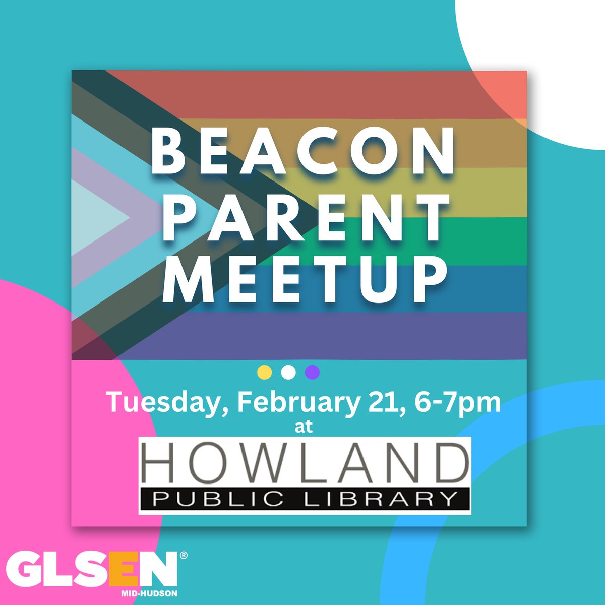 glsenmidhudson's tweet image. Open to LGBTQ+ Parents/Caregivers, Parents/Caregivers of LGBTQ+ students, and Ally Parents/Caregivers. Children welcome!

💡More information and RSVP form at link in bio.

Questions? chapters@midhudson.glsen.org

#Beacon #HowlandLibrary #LGBTQStudents #LGBTQParents #SafeSpaces